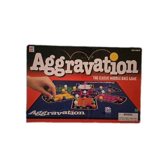 Classic Aggravation Board Game By MB HASBRO Vintage Style Race Marbles Nostalgia - Picture 1 of 9